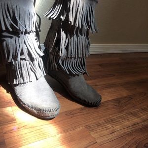 Minnetonka Grey Boots